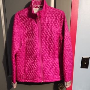Lands' End Light Burgundy Medium Quilted Lightweight Jacket